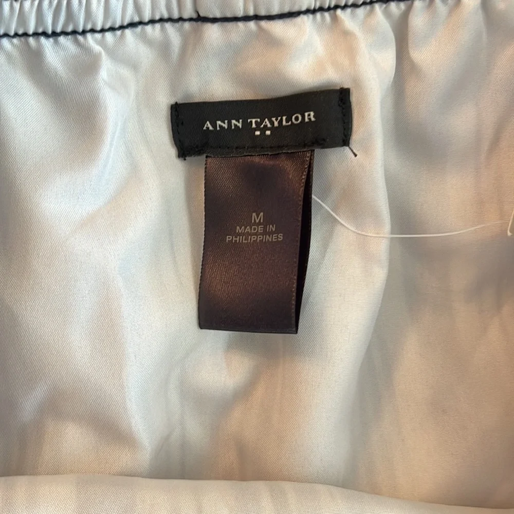 Ann Taylor Blue & White Striped Elastic Waist Maxi Skirt - Picture 5 of 6